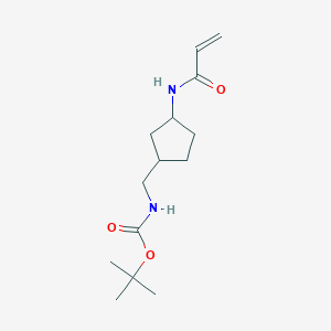 molecular formula C14H24N2O3 B2961680 Tert-butyl N-[[3-(prop-2-enoylamino)cyclopentyl]methyl]carbamate CAS No. 2411199-72-7