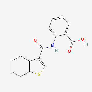 molecular formula C16H15NO3S B2961681 2-(4,5,6,7-Tetrahydrobenzo[b]thiophene-3-carboxamido)benzoic acid CAS No. 683267-43-8