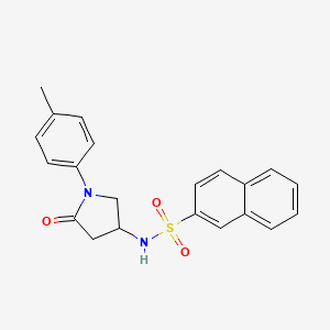 N-(5-oxo-1-(p-tolyl)pyrrolidin-3-yl)naphthalene-2-sulfonamide