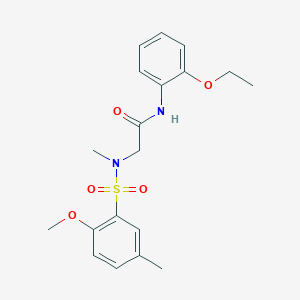 molecular formula C19H24N2O5S B296169 N-(2-ethoxyphenyl)-2-[[(2-methoxy-5-methylphenyl)sulfonyl](methyl)amino]acetamide 