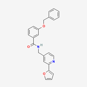 molecular formula C24H20N2O3 B2961692 3-(苄氧基)-N-((2-(呋喃-2-基)吡啶-4-基)甲基)苯甲酰胺 CAS No. 2034342-05-5