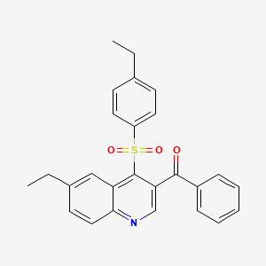 (6-Ethyl-4-((4-ethylphenyl)sulfonyl)quinolin-3-yl)(phenyl)methanone