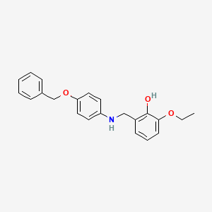 molecular formula C22H23NO3 B2961702 2-({[4-(Benzyloxy)phenyl]amino}methyl)-6-ethoxyphenol CAS No. 1232779-70-2
