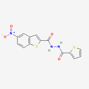 5-nitro-N'-(2-thienylcarbonyl)-1-benzothiophene-2-carbohydrazide