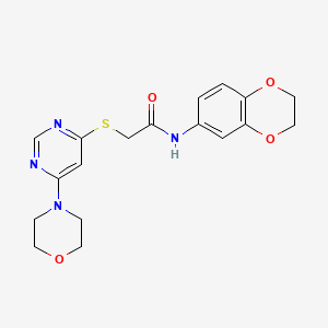 N-(2,3-dihydrobenzo[b][1,4]dioxin-6-yl)-2-((6-morpholinopyrimidin-4-yl)thio)acetamide