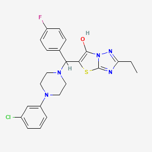 5-((4-(3-Chlorophenyl)piperazin-1-yl)(4-fluorophenyl)methyl)-2-ethylthiazolo[3,2-b][1,2,4]triazol-6-ol