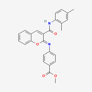 methyl 4-({(2Z)-3-[(2,4-dimethylphenyl)carbamoyl]-2H-chromen-2-ylidene}amino)benzoate
