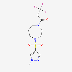 3,3,3-trifluoro-1-(4-((1-methyl-1H-pyrazol-4-yl)sulfonyl)-1,4-diazepan-1-yl)propan-1-one