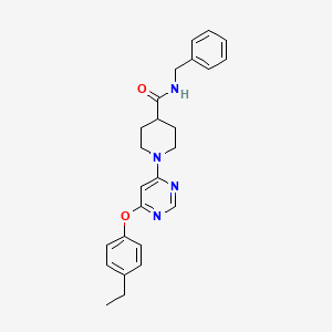 molecular formula C25H28N4O2 B2961721 N-benzyl-1-[6-(4-ethylphenoxy)pyrimidin-4-yl]piperidine-4-carboxamide CAS No. 1251703-43-1