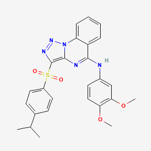 N-(3,4-dimethoxyphenyl)-3-[(4-isopropylphenyl)sulfonyl][1,2,3]triazolo[1,5-a]quinazolin-5-amine