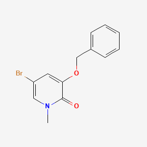 molecular formula C13H12BrNO2 B2961724 3-(benzyloxy)-5-bromo-1-methylpyridin-2(1H)-one CAS No. 1333146-86-3