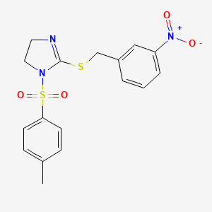 2-((3-nitrobenzyl)thio)-1-tosyl-4,5-dihydro-1H-imidazole