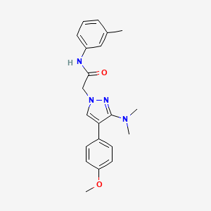 2-(3-(dimethylamino)-4-(4-methoxyphenyl)-1H-pyrazol-1-yl)-N-(m-tolyl)acetamide