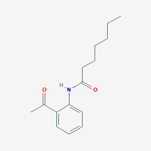 molecular formula C15H21NO2 B2961730 N-(2-Acetylphenyl)heptanamide CAS No. 1713577-53-7