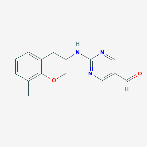 2-[(8-methyl-3,4-dihydro-2H-1-benzopyran-3-yl)amino]pyrimidine-5-carbaldehyde