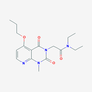 N,N-diethyl-2-(1-methyl-2,4-dioxo-5-propoxy-1,2-dihydropyrido[2,3-d]pyrimidin-3(4H)-yl)acetamide