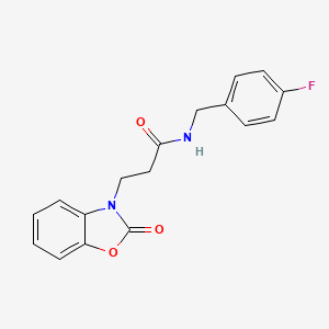 B2961745 N-(4-fluorobenzyl)-3-(2-oxobenzo[d]oxazol-3(2H)-yl)propanamide CAS No. 851988-86-8