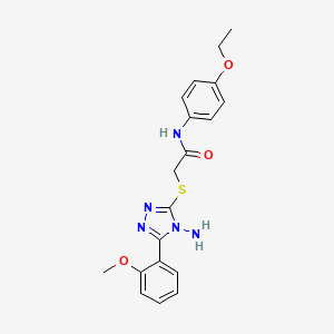 2-((4-amino-5-(2-methoxyphenyl)-4H-1,2,4-triazol-3-yl)thio)-N-(4-ethoxyphenyl)acetamide
