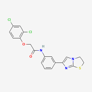 2-(2,4-dichlorophenoxy)-N-(3-(2,3-dihydroimidazo[2,1-b]thiazol-6-yl)phenyl)acetamide