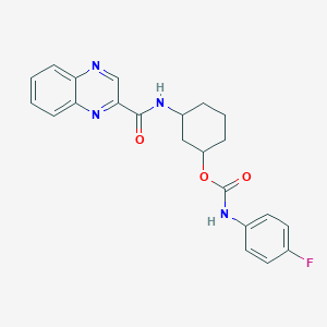 3-(Quinoxaline-2-carboxamido)cyclohexyl (4-fluorophenyl)carbamate