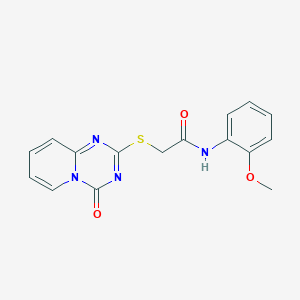 N-(2-methoxyphenyl)-2-(4-oxopyrido[1,2-a][1,3,5]triazin-2-yl)sulfanylacetamide