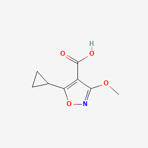 molecular formula C8H9NO4 B2961771 5-Cyclopropyl-3-methoxy-1,2-oxazole-4-carboxylic acid CAS No. 2361821-59-0