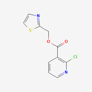 molecular formula C10H7ClN2O2S B2961772 1,3-噻唑-2-基甲基 2-氯吡啶-3-羧酸盐 CAS No. 1436235-74-3