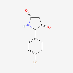 molecular formula C10H8BrNO2 B2961775 5-(4-Bromophenyl)pyrrolidine-2,4-dione CAS No. 1897627-95-0