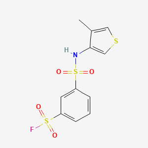 molecular formula C11H10FNO4S3 B2961777 3-[(4-Methylthiophen-3-yl)sulfamoyl]benzene-1-sulfonyl fluoride CAS No. 2094219-65-3