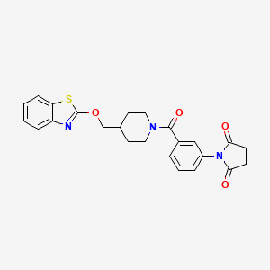 1-(3-(4-((Benzo[d]thiazol-2-yloxy)methyl)piperidine-1-carbonyl)phenyl)pyrrolidine-2,5-dione