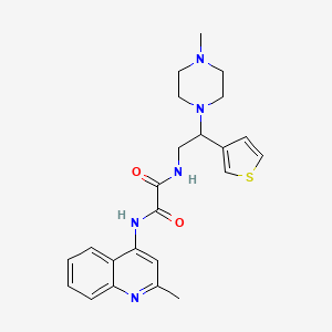 N1-(2-(4-methylpiperazin-1-yl)-2-(thiophen-3-yl)ethyl)-N2-(2-methylquinolin-4-yl)oxalamide
