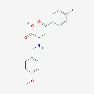 4-(4-Fluorophenyl)-2-{[(4-methoxyphenyl)methyl]amino}-4-oxobutanoic acid