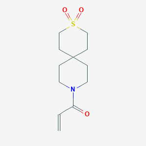 molecular formula C12H19NO3S B2961783 1-(3,3-Dioxo-3lambda6-thia-9-azaspiro[5.5]undecan-9-yl)prop-2-en-1-one CAS No. 2109465-80-5