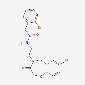 2-(2-bromophenyl)-N-(2-(7-chloro-3-oxo-2,3-dihydrobenzo[f][1,4]oxazepin-4(5H)-yl)ethyl)acetamide