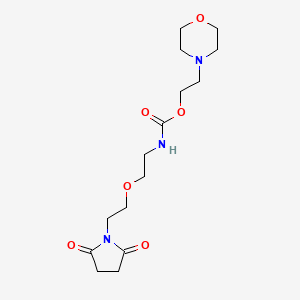 molecular formula C15H25N3O6 B2961790 2-Morpholinoethyl (2-(2-(2,5-dioxopyrrolidin-1-yl)ethoxy)ethyl)carbamate CAS No. 2034392-90-8