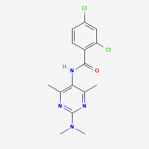 2,4-dichloro-N-(2-(dimethylamino)-4,6-dimethylpyrimidin-5-yl)benzamide