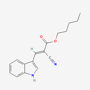 (E)-pentyl 2-cyano-3-(1H-indol-3-yl)acrylate