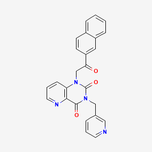 molecular formula C25H18N4O3 B2961824 1-(2-(萘-2-基)-2-氧代乙基)-3-(吡啶-3-基甲基)吡啶并[3,2-d]嘧啶-2,4(1H,3H)-二酮 CAS No. 941989-70-4