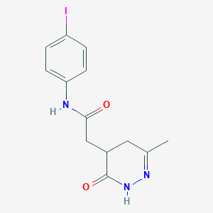 molecular formula C13H14IN3O2 B296183 N-(4-Iodophenyl)-2-(3-oxo-6-methyl-2,3,4,5-tetrahydropyridazine-4-yl)acetamide 