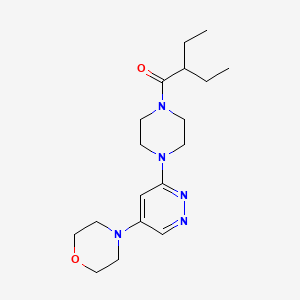 molecular formula C18H29N5O2 B2961843 2-Ethyl-1-(4-(5-morpholinopyridazin-3-yl)piperazin-1-yl)butan-1-one CAS No. 1797253-16-7