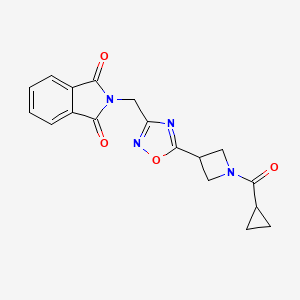 2-((5-(1-(Cyclopropanecarbonyl)azetidin-3-yl)-1,2,4-oxadiazol-3-yl)methyl)isoindoline-1,3-dione