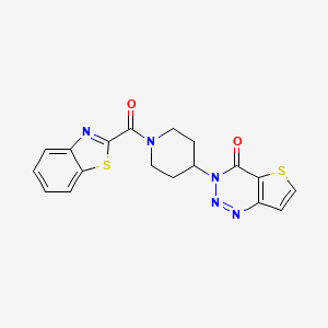 molecular formula C18H15N5O2S2 B2961849 3-(1-(苯并[d]噻唑-2-羰基)哌啶-4-基)噻吩并[3,2-d][1,2,3]三嗪-4(3H)-酮 CAS No. 2034513-45-4