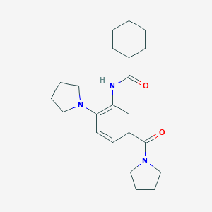 molecular formula C22H31N3O2 B296185 N-[2-(1-pyrrolidinyl)-5-(1-pyrrolidinylcarbonyl)phenyl]cyclohexanecarboxamide 