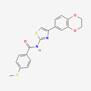 N-(4-(2,3-dihydrobenzo[b][1,4]dioxin-6-yl)thiazol-2-yl)-4-(methylthio)benzamide