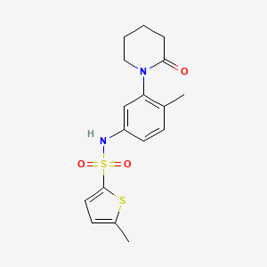 5-methyl-N-(4-methyl-3-(2-oxopiperidin-1-yl)phenyl)thiophene-2-sulfonamide