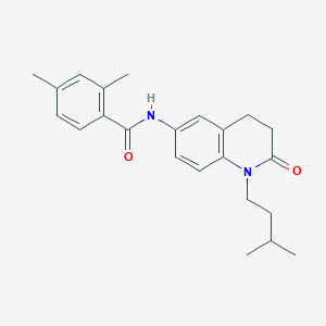 B2961869 N-(1-isopentyl-2-oxo-1,2,3,4-tetrahydroquinolin-6-yl)-2,4-dimethylbenzamide CAS No. 946372-40-3