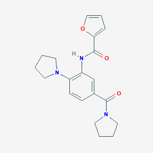 molecular formula C20H23N3O3 B296187 N-[2-(1-pyrrolidinyl)-5-(1-pyrrolidinylcarbonyl)phenyl]-2-furamide 