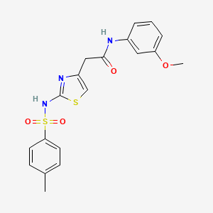 N-(3-methoxyphenyl)-2-(2-(4-methylphenylsulfonamido)thiazol-4-yl)acetamide
