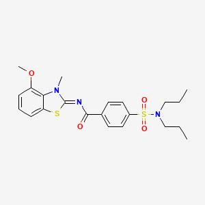 (E)-4-(N,N-dipropylsulfamoyl)-N-(4-methoxy-3-methylbenzo[d]thiazol-2(3H)-ylidene)benzamide