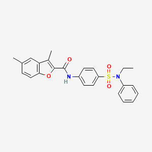 N-{4-[ethyl(phenyl)sulfamoyl]phenyl}-3,5-dimethyl-1-benzofuran-2-carboxamide